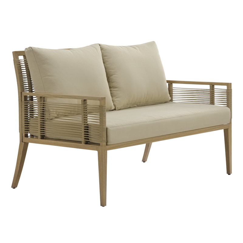 Rosecliff Heights Angelo Patio Loveseat with Cushions Wayfair